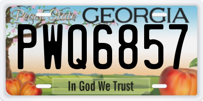 GA license plate PWQ6857
