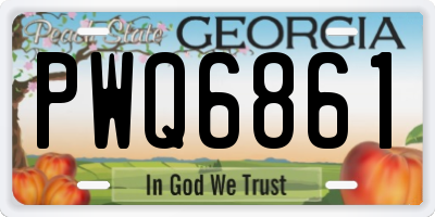 GA license plate PWQ6861