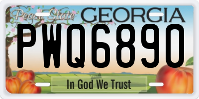 GA license plate PWQ6890