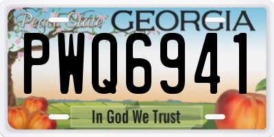 GA license plate PWQ6941