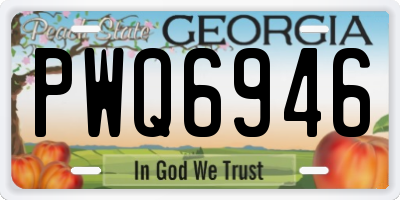 GA license plate PWQ6946