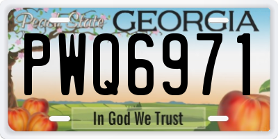GA license plate PWQ6971
