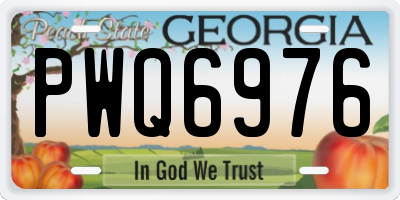 GA license plate PWQ6976