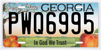 GA license plate PWQ6995