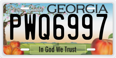 GA license plate PWQ6997