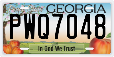 GA license plate PWQ7048