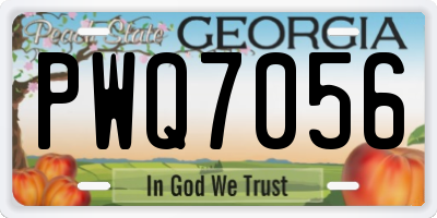 GA license plate PWQ7056
