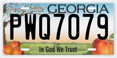GA license plate PWQ7079
