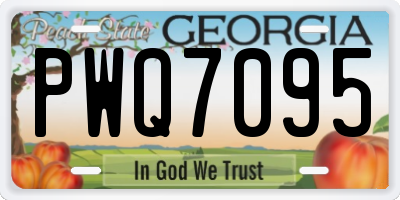 GA license plate PWQ7095