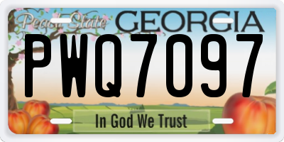 GA license plate PWQ7097