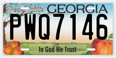 GA license plate PWQ7146
