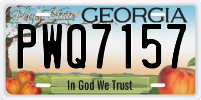 GA license plate PWQ7157