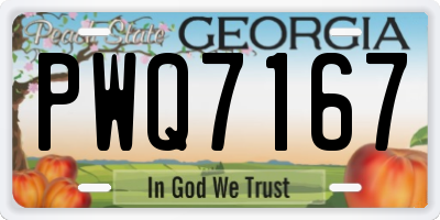 GA license plate PWQ7167