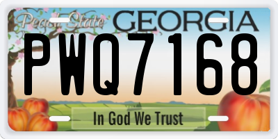 GA license plate PWQ7168