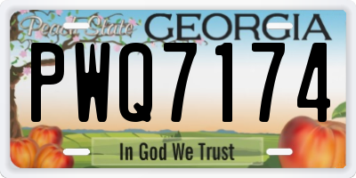 GA license plate PWQ7174