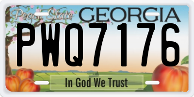 GA license plate PWQ7176