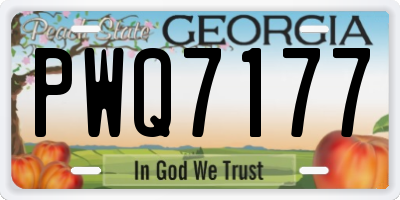 GA license plate PWQ7177