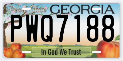 GA license plate PWQ7188