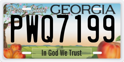 GA license plate PWQ7199