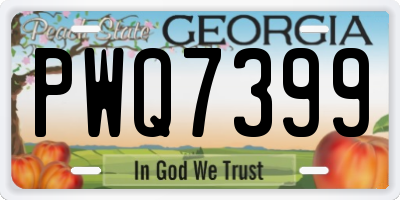 GA license plate PWQ7399