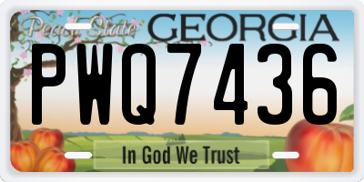 GA license plate PWQ7436