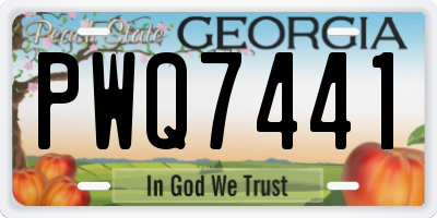 GA license plate PWQ7441