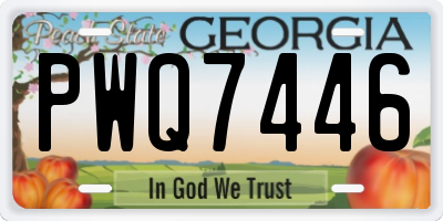 GA license plate PWQ7446