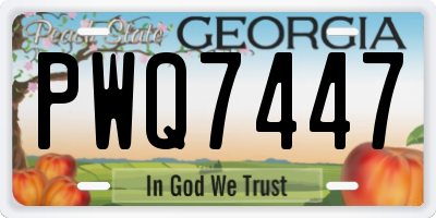 GA license plate PWQ7447