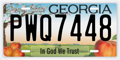 GA license plate PWQ7448