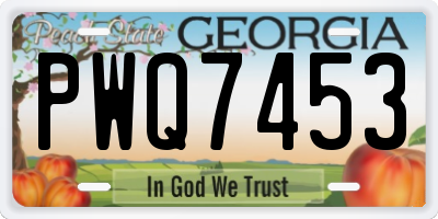 GA license plate PWQ7453
