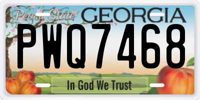 GA license plate PWQ7468