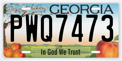 GA license plate PWQ7473