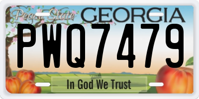 GA license plate PWQ7479