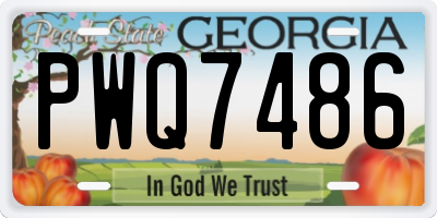 GA license plate PWQ7486