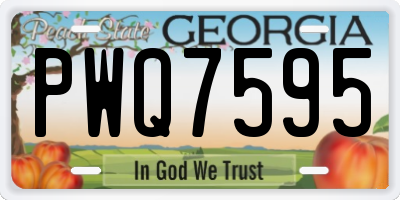 GA license plate PWQ7595