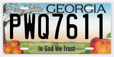 GA license plate PWQ7611