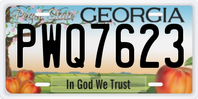 GA license plate PWQ7623