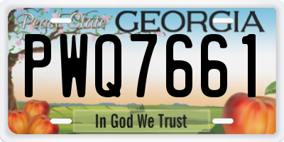 GA license plate PWQ7661