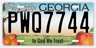 GA license plate PWQ7744