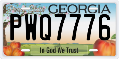 GA license plate PWQ7776