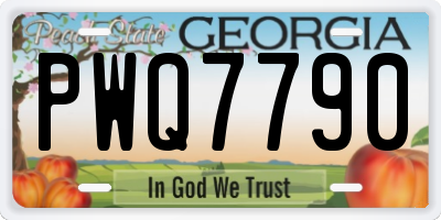 GA license plate PWQ7790