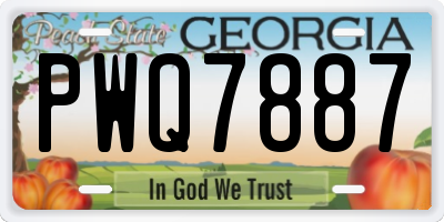 GA license plate PWQ7887
