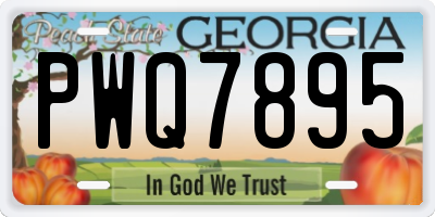 GA license plate PWQ7895