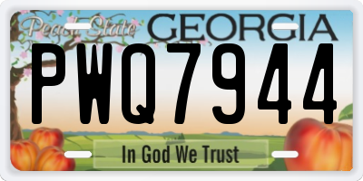 GA license plate PWQ7944