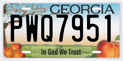 GA license plate PWQ7951