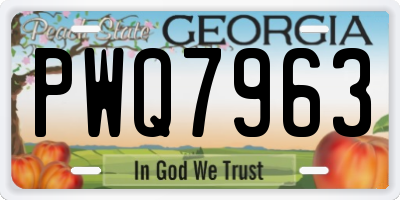 GA license plate PWQ7963