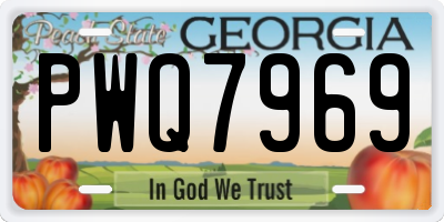GA license plate PWQ7969