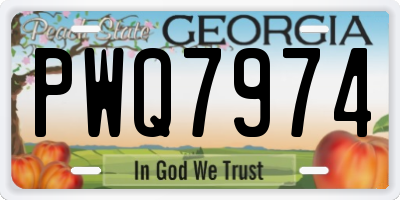 GA license plate PWQ7974
