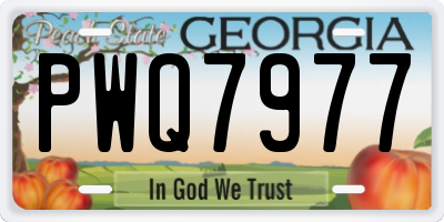 GA license plate PWQ7977