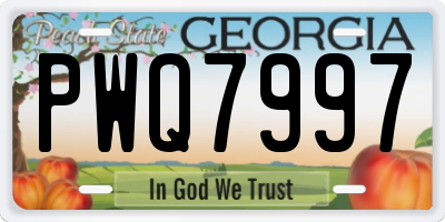GA license plate PWQ7997